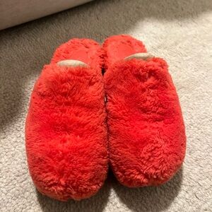 UGG Red Fuzzy Mules